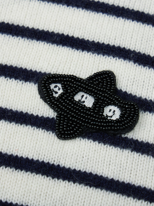 Baby Ghost Plane' Striped Cashmere Turtleneck