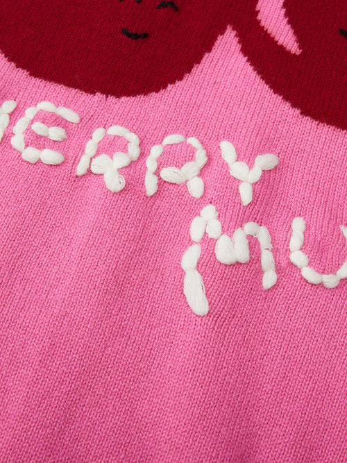 Cherry Much' Cashmere Crewneck