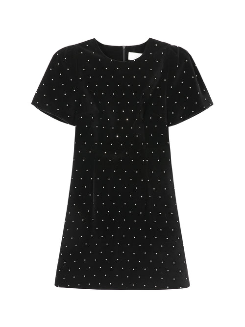 Crystal Velvet Mini Dress - Urlazh New York