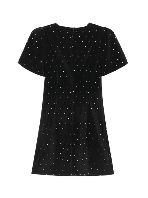 Crystal Velvet Mini Dress - Urlazh New York