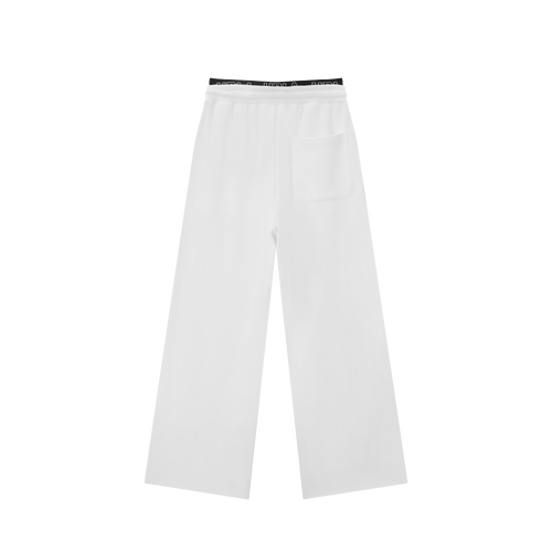'R' Cut-out White Sweatpants - Urlazh New York