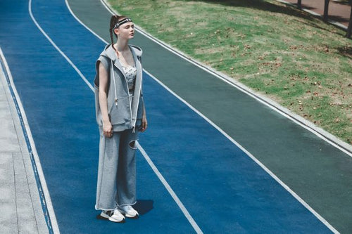 'Stay Running' Cut-out Sweatpants - Urlazh New York
