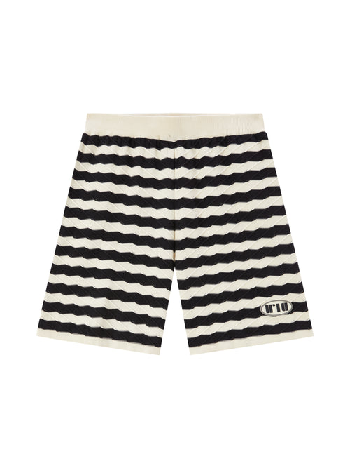 Chevron Black and White Shorts - Urlazh New York