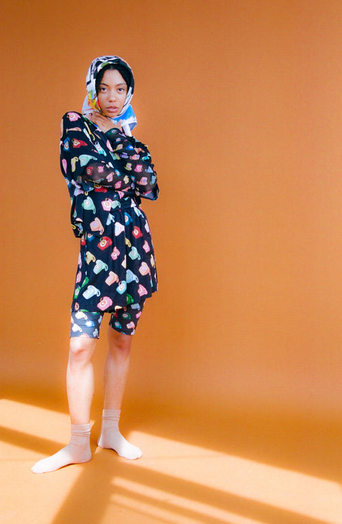 Vintage Multi-Phone Bowling Blouse - Urlazh New York