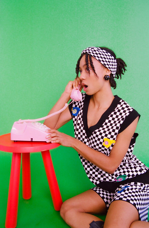 Multi-Phone Checkered Shorts - Urlazh New York