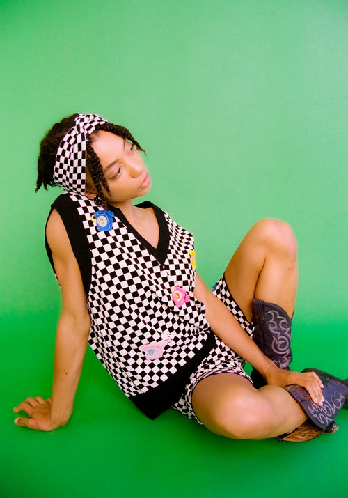 Multi-Phone Checkered Vest - Urlazh New York
