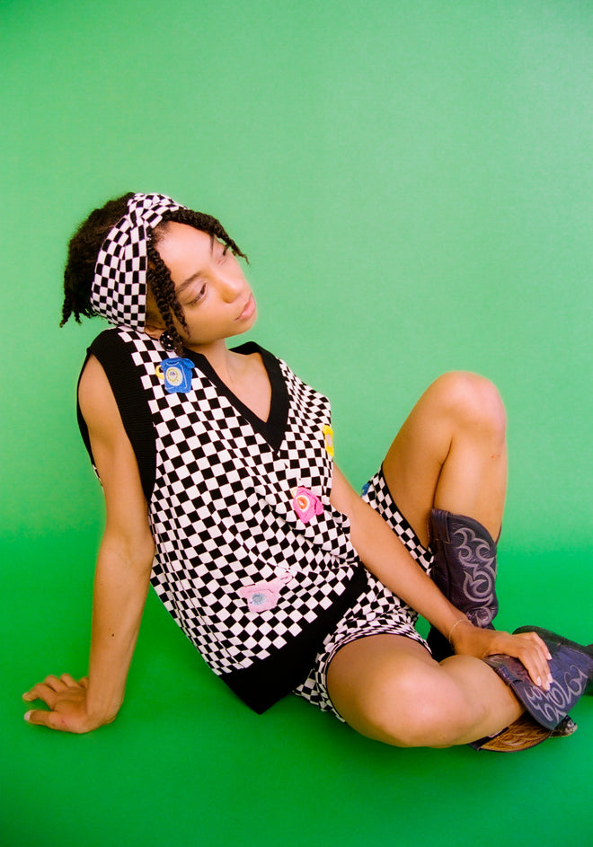 Multi-Phone Checkered Vest - Urlazh New York