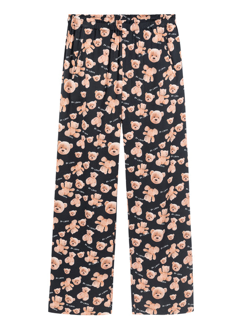 Bear Printed Silk Pants - Urlazh New York