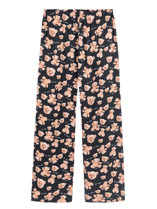 Bear Printed Silk Pants - Urlazh New York
