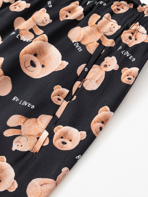 Bear Printed Silk Pants - Urlazh New York