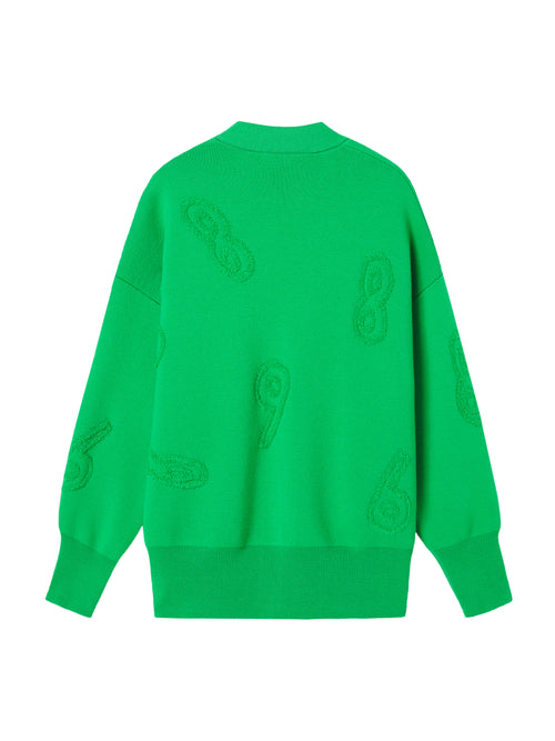 'Lucky Number' Wool Cardigan - Urlazh New York