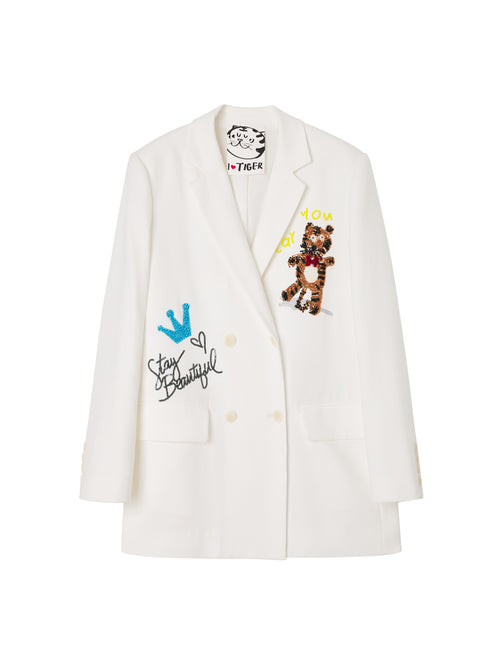 Sequined 'Tiger Queen' Blazer - Urlazh New York