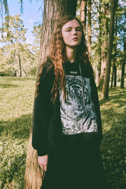 B&W Tiger Portrait Hoodie - Urlazh New York