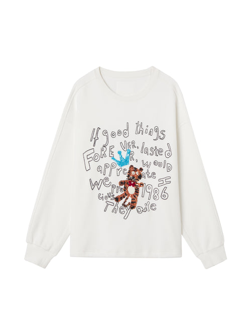 Sequin 'Tiger Queen' Sweatshirt - Urlazh New York