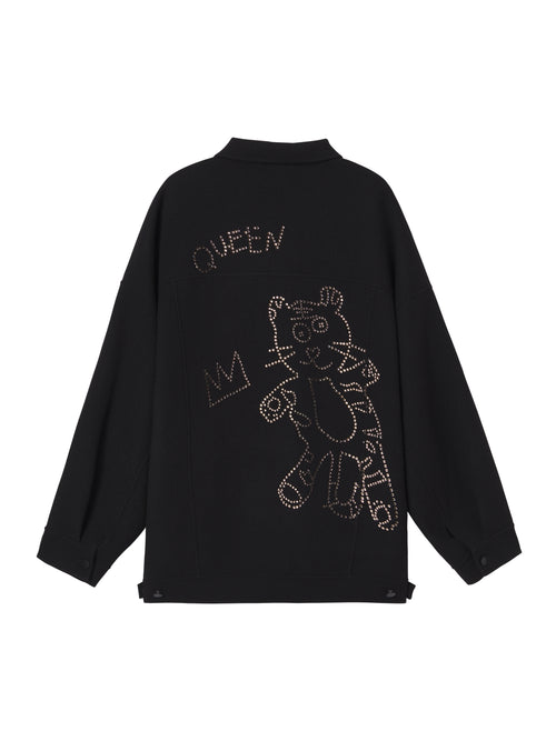 Rhinestone 'Queen' Wool Jacket - Urlazh New York