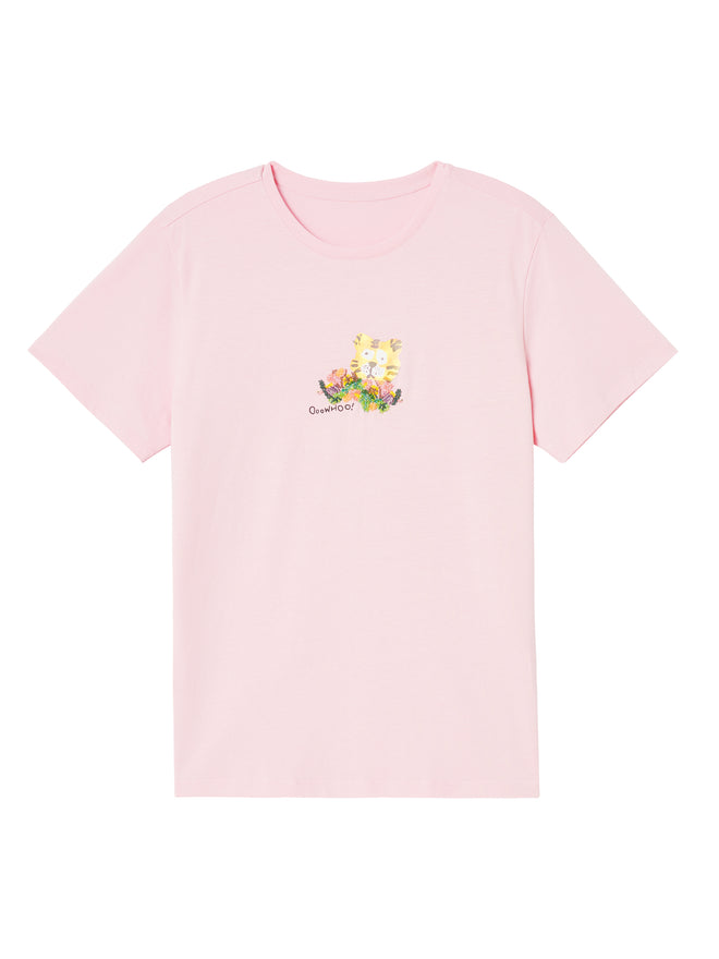 Pink Sequin Tiger Tee - Urlazh New York