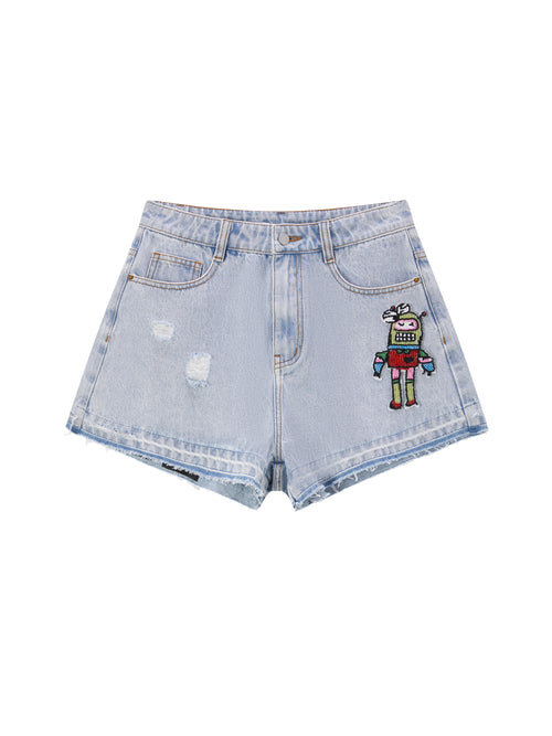 Mr. Robot Denim Shorts - Urlazh New York