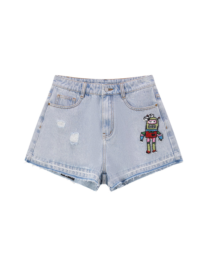 Mr. Robot Denim Shorts - Urlazh New York