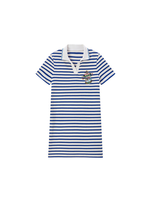 Striped 'Carousel 'Polo Dress - Urlazh New York