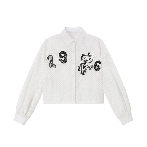 Robot Cotton Eyelet Jacket - Urlazh New York