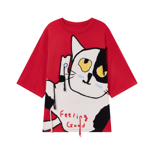 U-cat Oversized Knit Tee - Urlazh New York