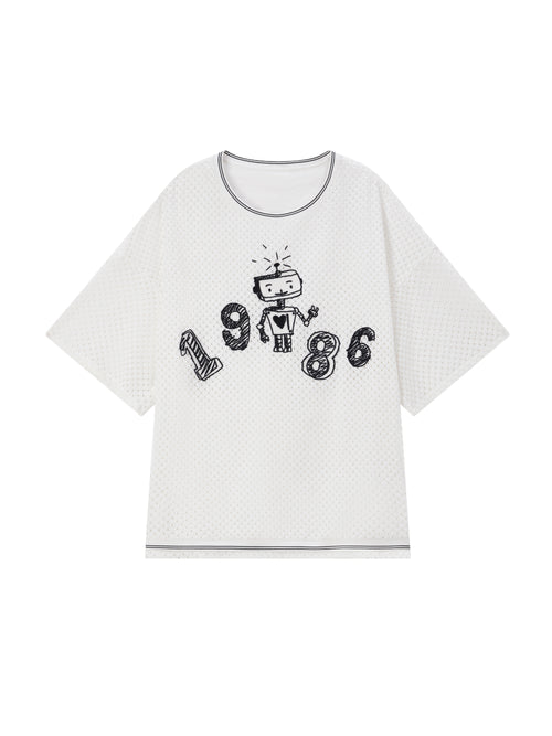 Mr. Robot Eyelet Tee - Urlazh New York