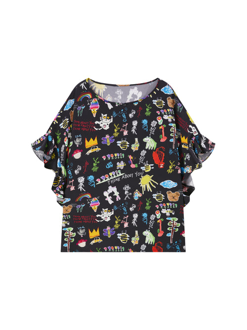 Childhood Dreams' Silk Boatneck Top - Urlazh New York