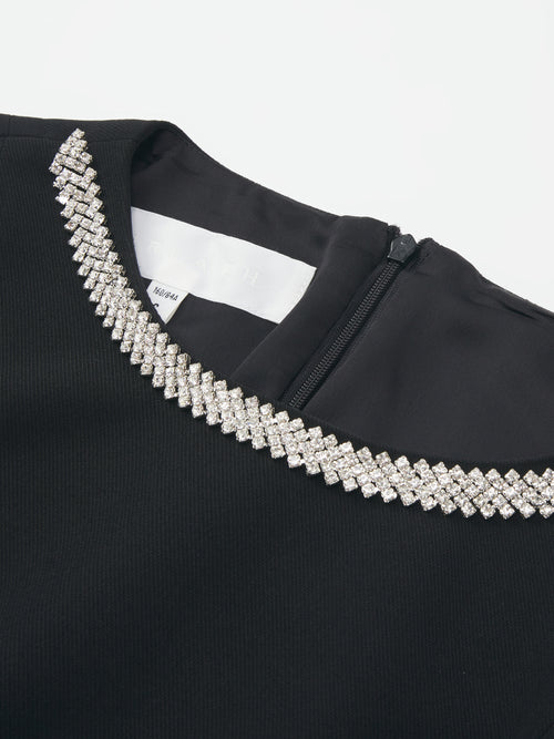 ROMA Rhinestone Skater Dress - Urlazh New York