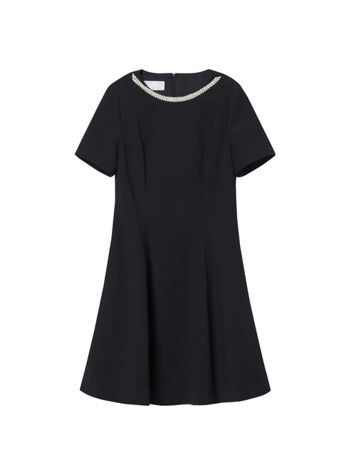 ROMA Rhinestone Skater Dress - Urlazh New York