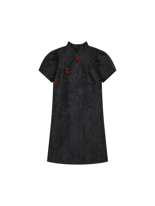 'Cherry Qipao' Minidress - Urlazh New York
