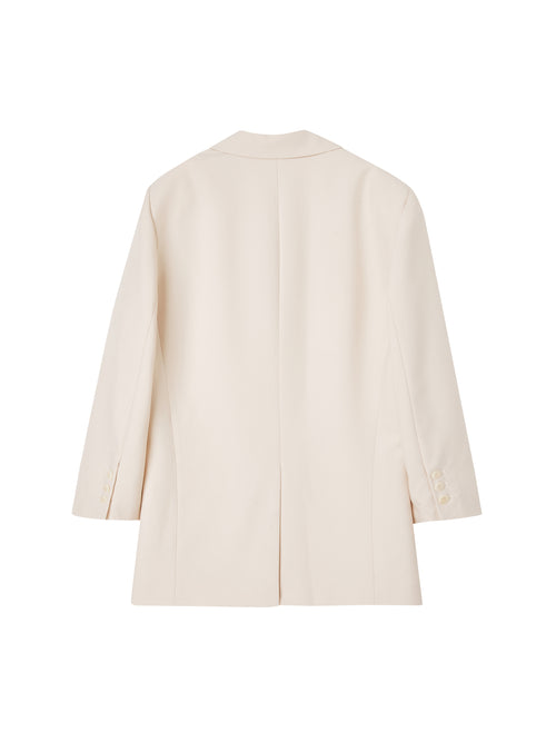 Classic Off-White Boyfriend Blazer - Urlazh New York