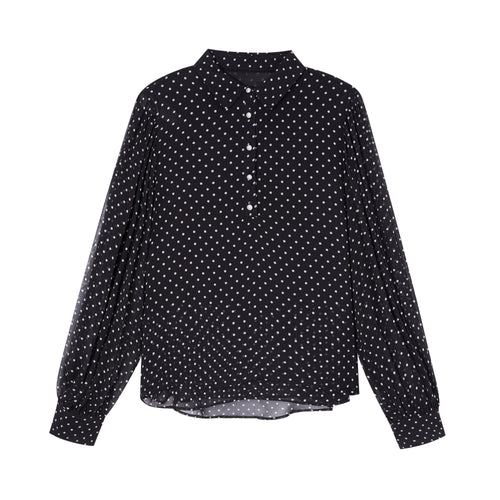 'Polka-Pearl 'Chiffon Shirt - Urlazh New York