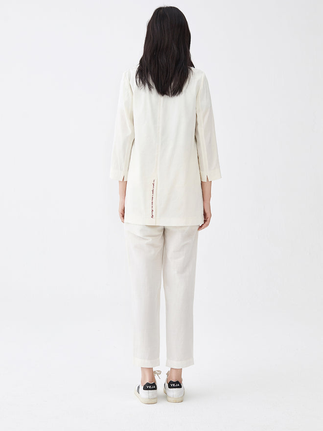 White Linen Lounge Pants - Urlazh New York