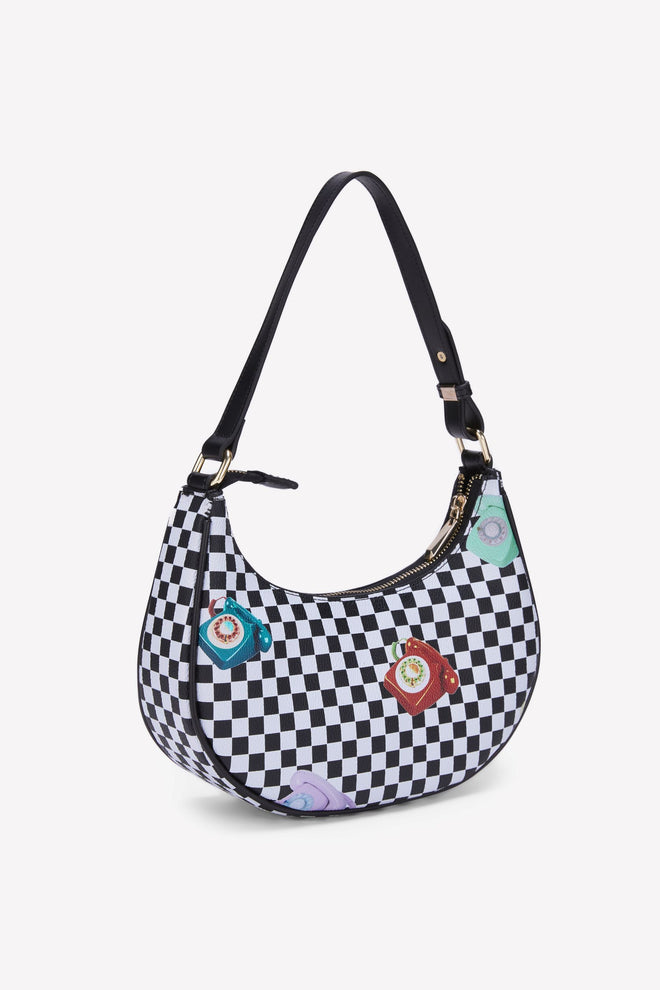 Sac à main Hobo à carreaux 'Téléphone'