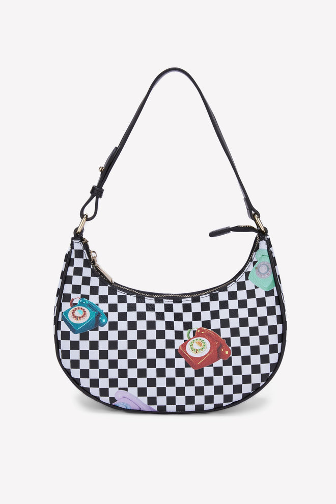 Sac à main Hobo à carreaux 'Téléphone'