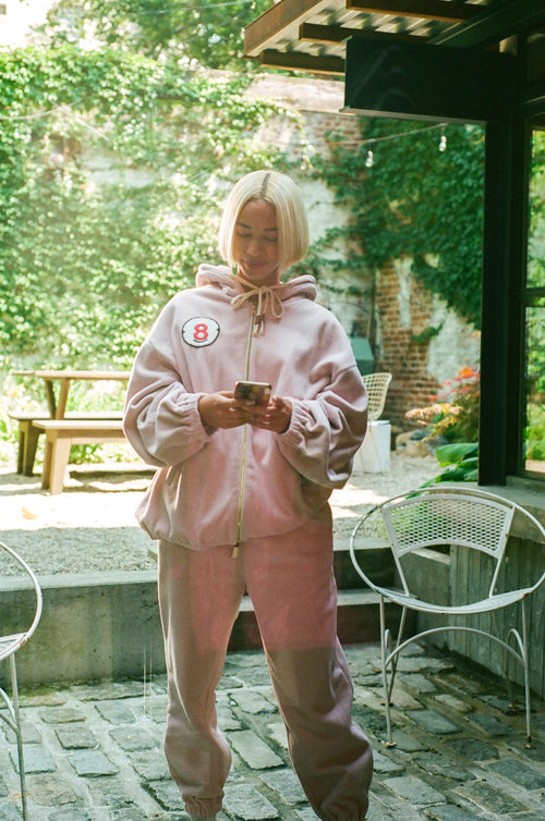 Millennial Pink Fleece Sweatpants - Urlazh New York