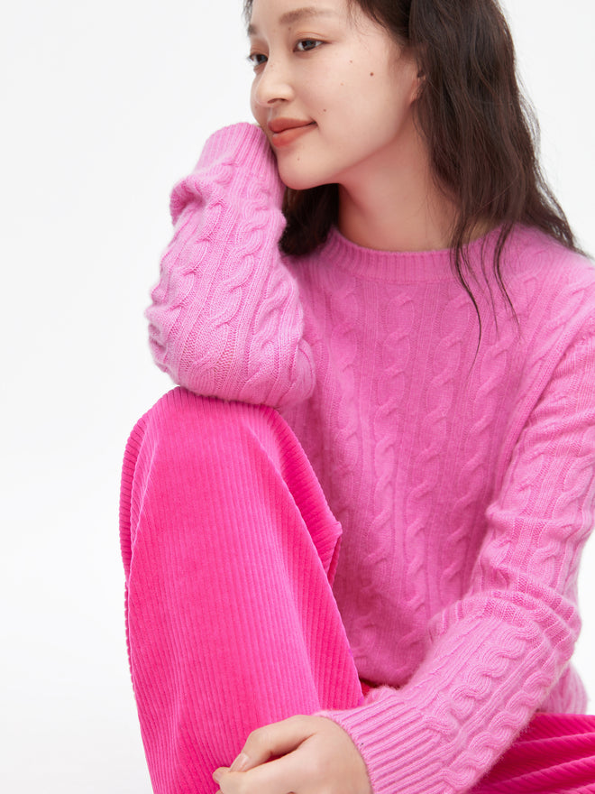 Rose Pink Cashmere Sweater