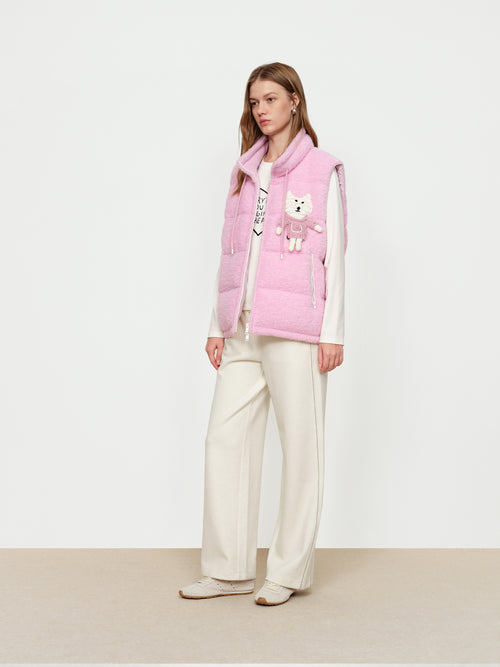 Strawberry Powder Looped Down Vest