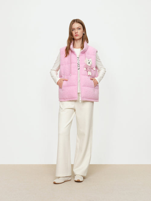 Strawberry Powder Looped Down Vest