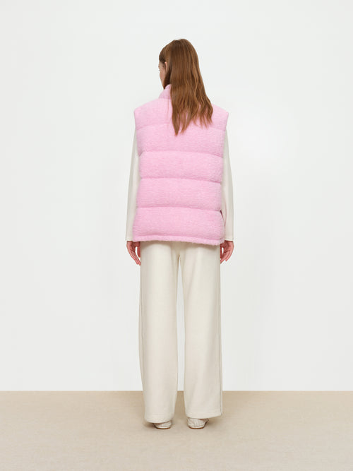 Strawberry Powder Looped Down Vest