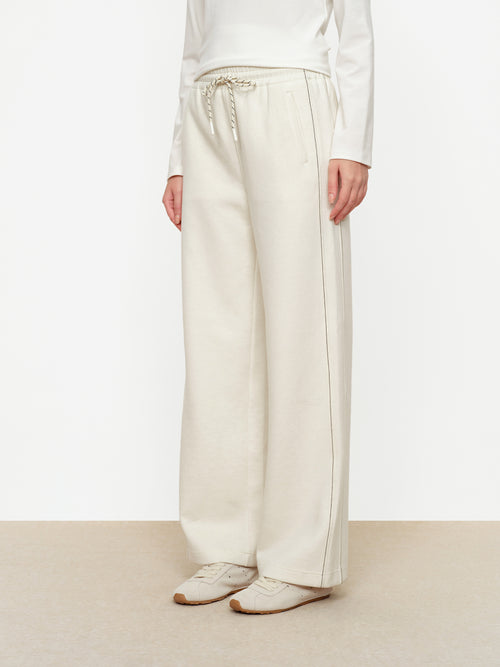 Decorative Thread Glutinous Rice Pants - White