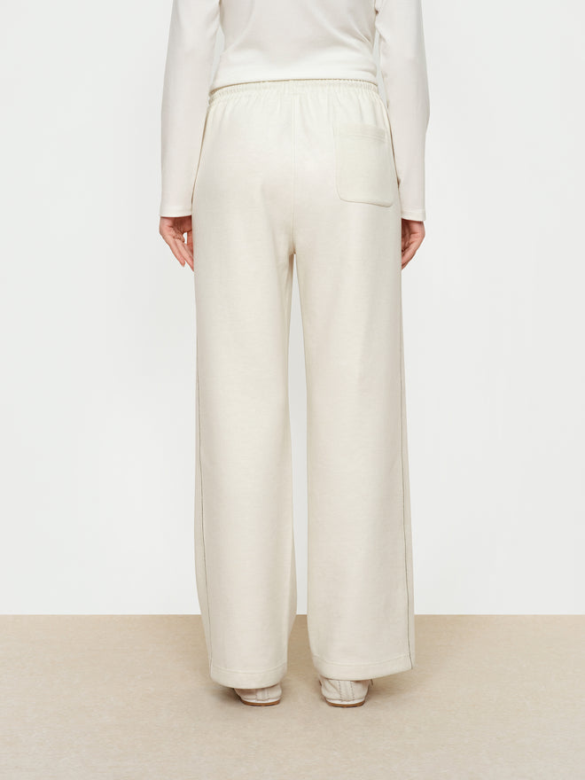 Decorative Thread Glutinous Rice Pants - White