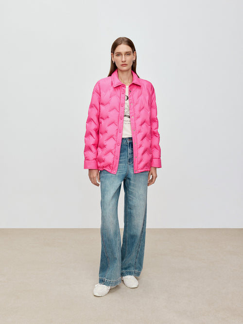 Yuanqi Rose Powder Lightweight Down