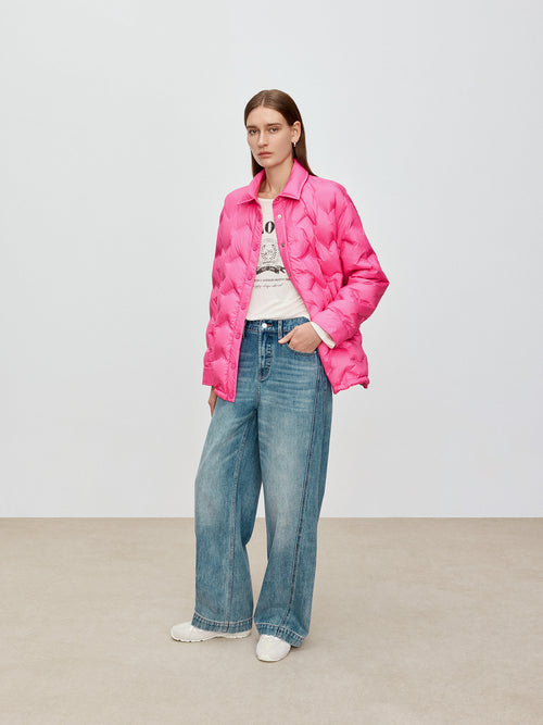 Yuanqi Rose Powder Lightweight Down