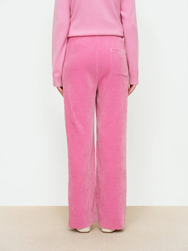 Rose Pink Chiffon Knit Pants