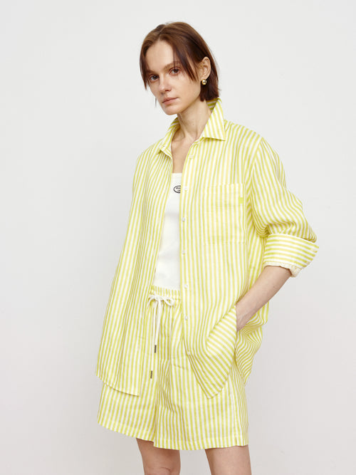 Sunshine Linen Shirt Set - Pants