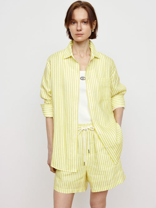Sunshine Linen Shirt Set - Pants
