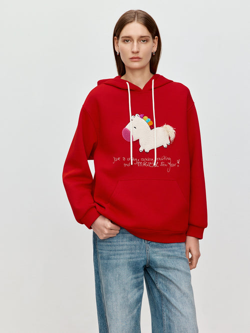 Sunshine Rainbow Little White Horse Hoodie