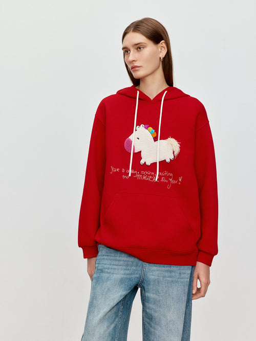 Sunshine Rainbow Little White Horse Hoodie
