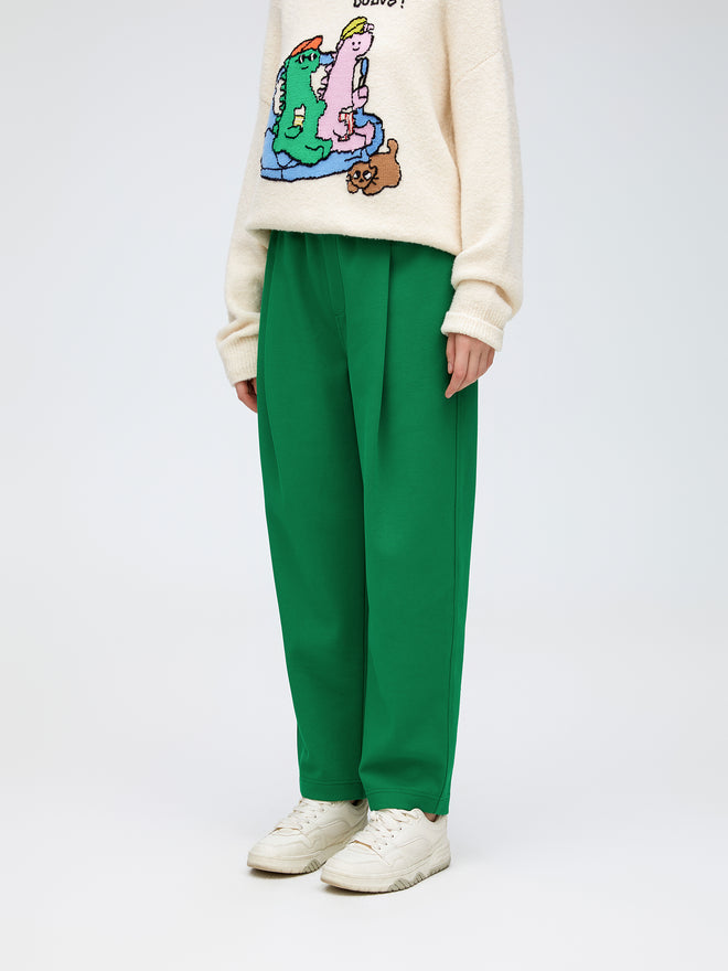Pantalon en maille Harlequin vert